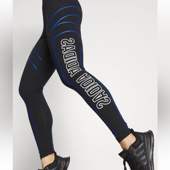 Adidas graphic blue and white leggings size m - Picture 5 of 11